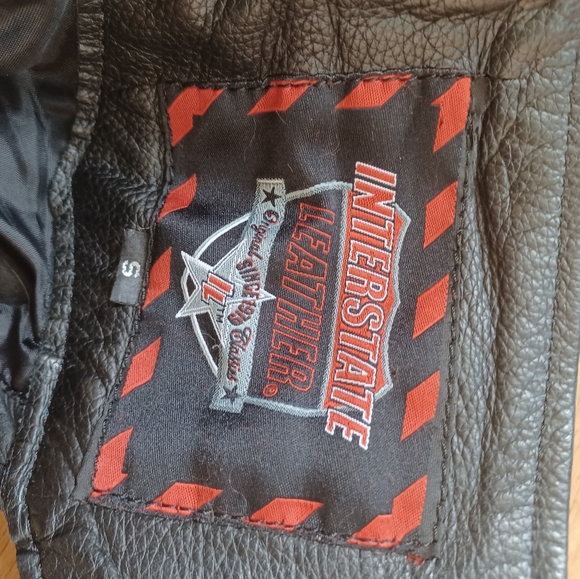 Motorcycle chaps interstate leather size small short black leathet - Picture 2 of 5
